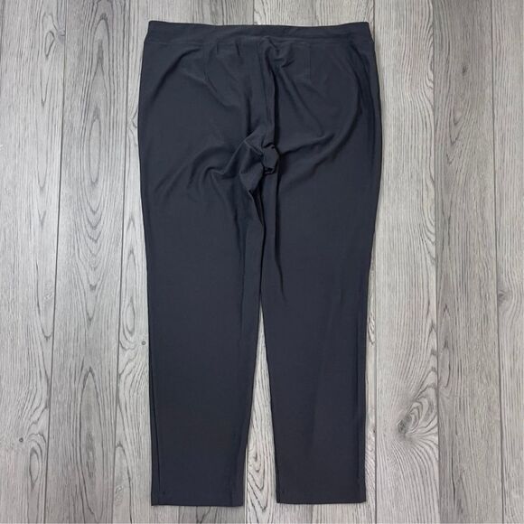 Eileen Fisher Size L Pull On Stretch Crepe Ankle Trouser Minimalist Pants Office - Picture 6 of 13